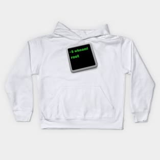 Bash Box Terminal - whoami: root Kids Hoodie